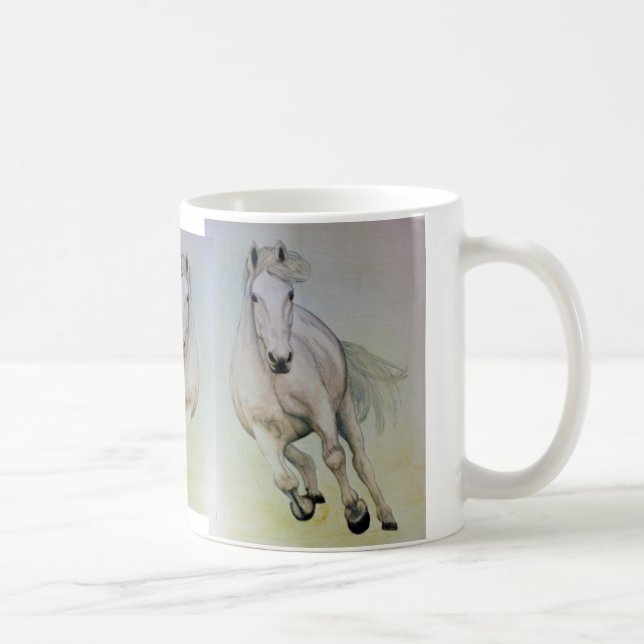 Classic White Mug & `White Horse' (Right)