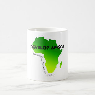 classic white mug with Africa outline