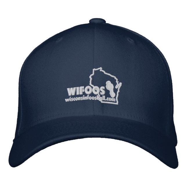 Classic White Outline Logo Fitted Hat (Front)