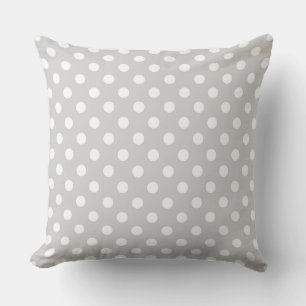 Classic white peas on a light grey background cushion
