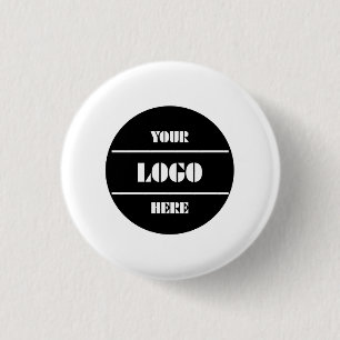 Classic White Personalized Circle Badge Button