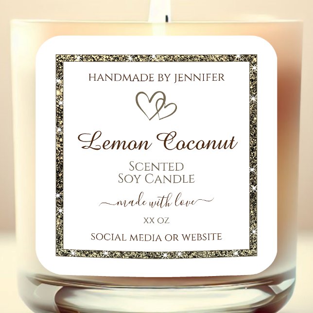 Classic White Product Labels Gold Glitter Sparkle (Creator Uploaded)