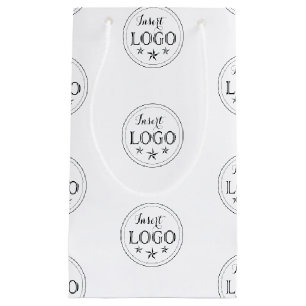 Classic White Small Gift Bag with Custom Logo