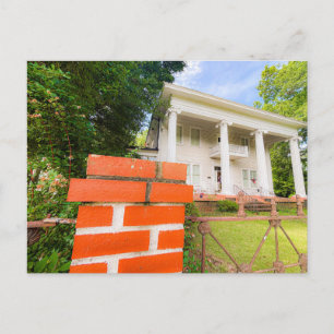 Classic White Southern Home with Columns Postcard