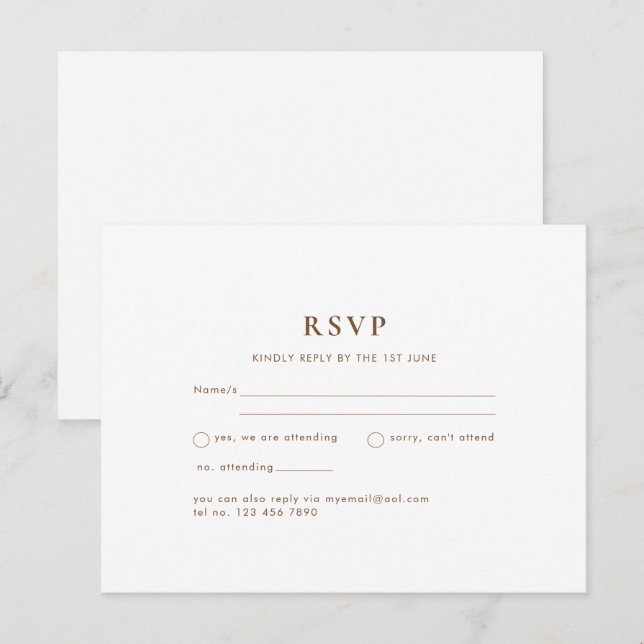Classic White Text Only Wedding or Other Event Postcard (Front/Back)