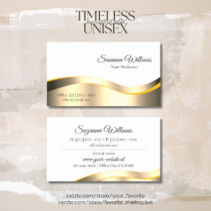 Classic White Wavy Gold Decor Inspiration and New Business Card