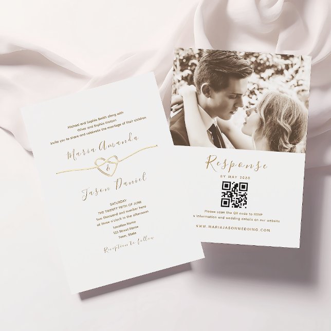 Classic White Wedding QR Code Invitation (Creator Uploaded)