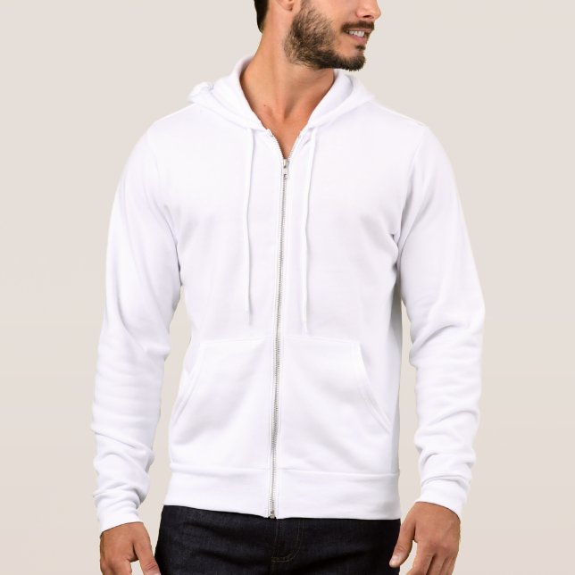 Classic White Zip Hoodie – Comfortable & Stylish f (Front)