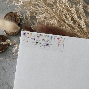 Classic Wild Colorful Floral Return Address