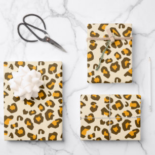 Classic Wild Leopard Print Pattern Wrapping Paper Sheet