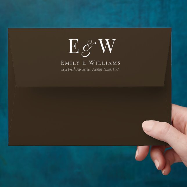 Classic Wildflower Rose Floral Wedding Envelope (Hand)