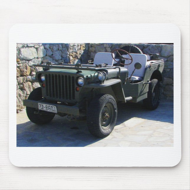 Classic Willy's Jeep. Mouse Mat (Front)