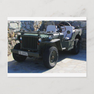 Classic Willy's Jeep. Postcard