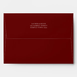 Classic Wine Colour 5x7 invitation envelope