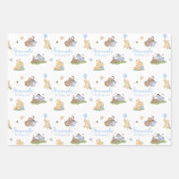 Classic Winnie the Pooh Blue Boy Baby Shower Gift