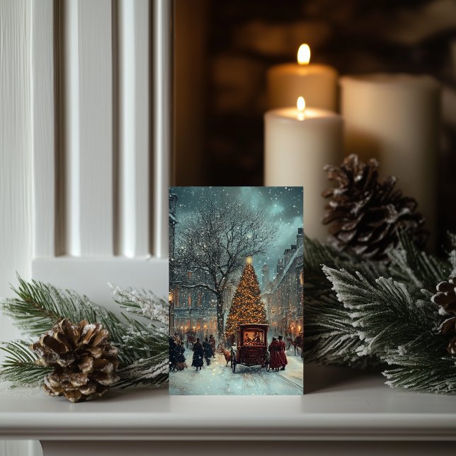 Classic Winter in London Christmas Classic Card (Creator Uploaded)