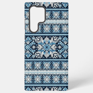 Classic winter snow fair isle/colorwork samsung galaxy case