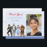Classic Wizard of Oz Characters Thank You Card<br><div class="desc">Say thank you in the most enchanting way! This premium Personalized Photo Thank You Card features a template that reads, "Thank You! I'm over the rainbow. Your kindness is magical. From, [Your Name]." It's the perfect way to express gratitude with a touch of nostalgia. Customize it with your favorite photo...</div>