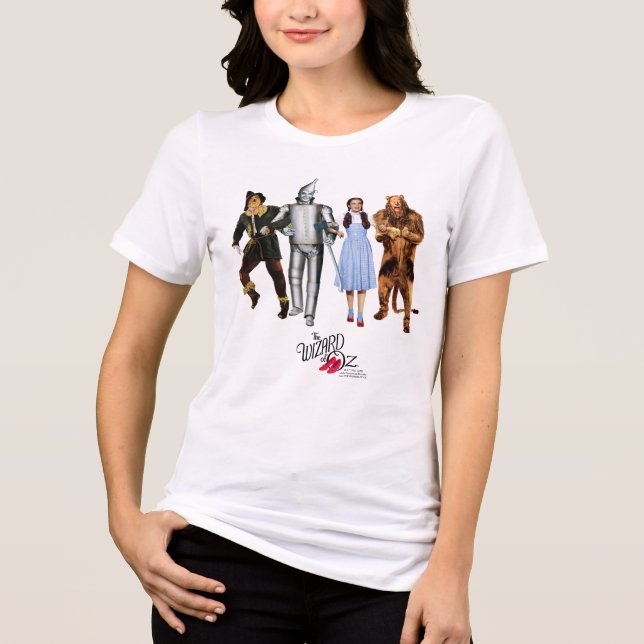 Classic Wizard of Oz Characters with Logo Tri-Blend Shirt (Front)