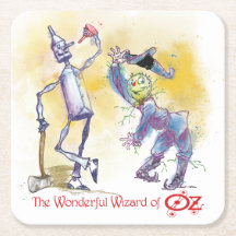 Classic Wizard of Oz Scarecrow & Tin Man Coaster