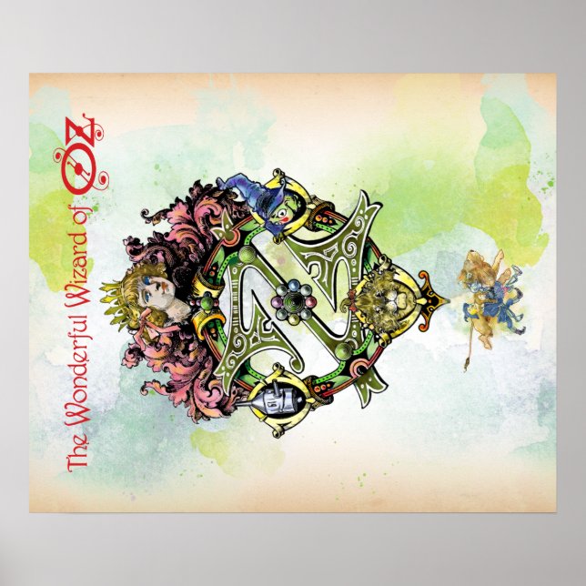 Classic Wizard of Oz Watercolor Poster (Front)