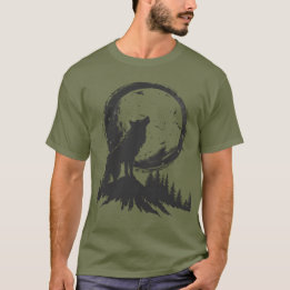 Classic Wolf In The Moonlight T-Shirt