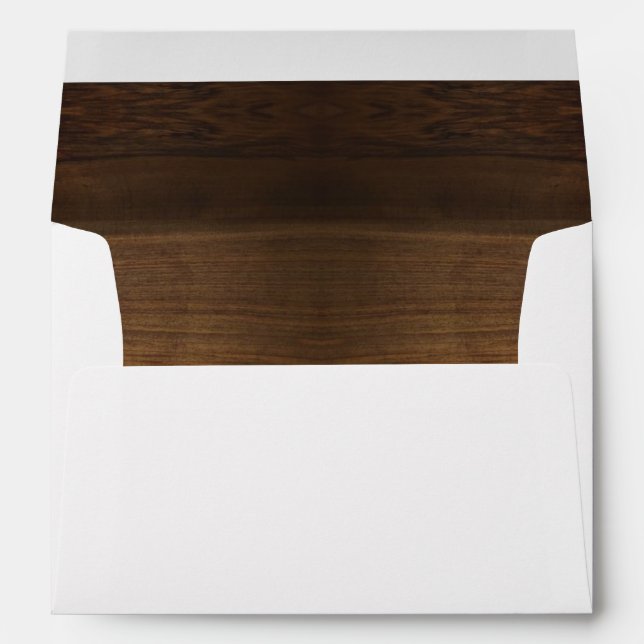 Classic Wood Dark Brown Custom Envelope (Back (Bottom))