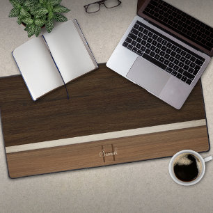 Classic Wood Hue Walnut Desk Mat