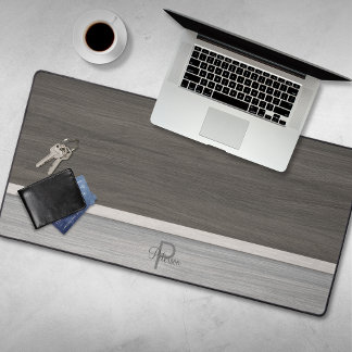 Classic Wood Hue Weathered Cedar Desk Mat