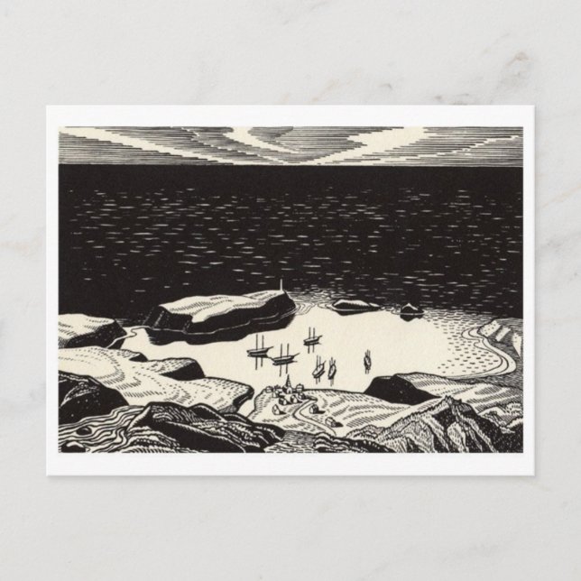 Classic Woodcut Postcard (Front)