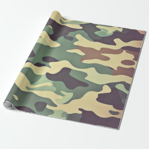 Classic Woodland Camouflage Wrapping Paper