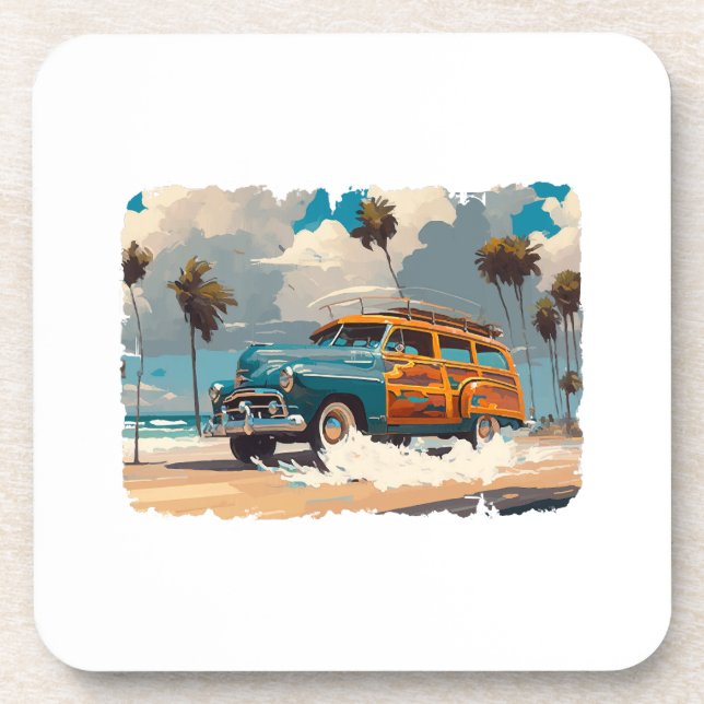 Classic Woody Wagon Coaster (Front)