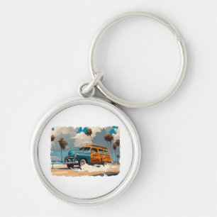 Classic Woody Wagon Key Ring