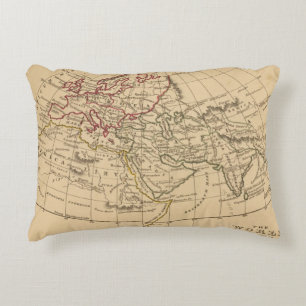 Classic World Map Decorative Cushion