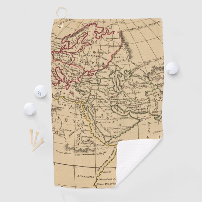Classic World Map Golf Towel (InSitu)