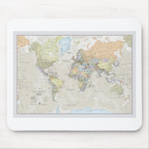 Classic World Map Mouse Mat