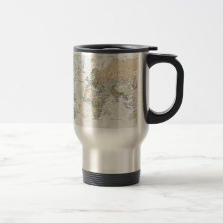 Classic World Map Travel Mug