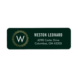 Classic Wreath EDITABLE COLOR Graduation Labels
