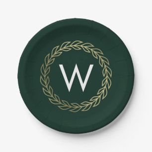 Classic Wreath EDITABLE COLOR Graduation Plates