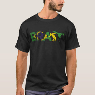 Classic Wushu Karate Ju-Jutsu Kung-Fu Brazil Flag T-Shirt