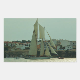 Classic Yacht Rectangular Sticker