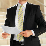 Classic Yellow and Blue Stripes Tie<br><div class="desc">Classic stripes design that can be easily personalised for a father's day gift,  wedding party gifts for your groomsmen,  corporate events,  etc</div>