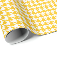 Classic Yellow and White Houndstooth Pattern