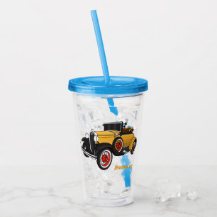 Classic yellow car 1931  acrylic tumbler