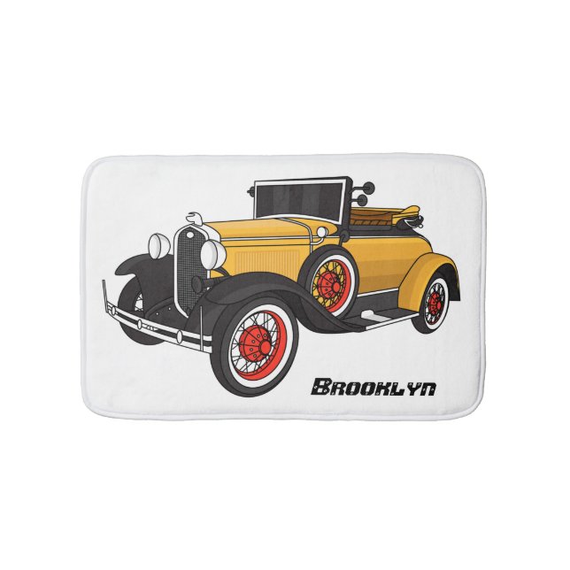 Classic yellow car 1931 bath mat (Front)