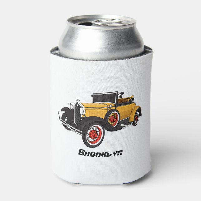 Classic yellow car 1931 can cooler (Can Front)