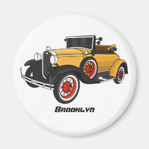 Classic yellow car 1931 magnet