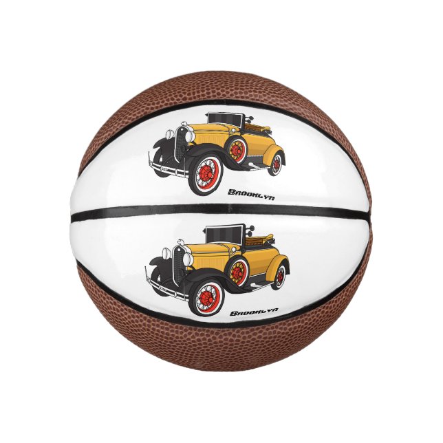 Classic yellow car 1931 mini basketball (Front)