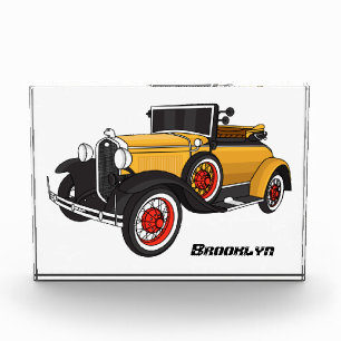 Classic yellow car 1931 photo block