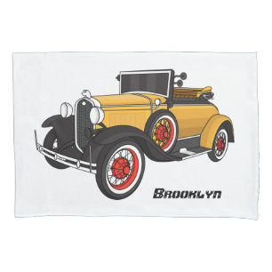 Classic yellow car 1931 pillowcase